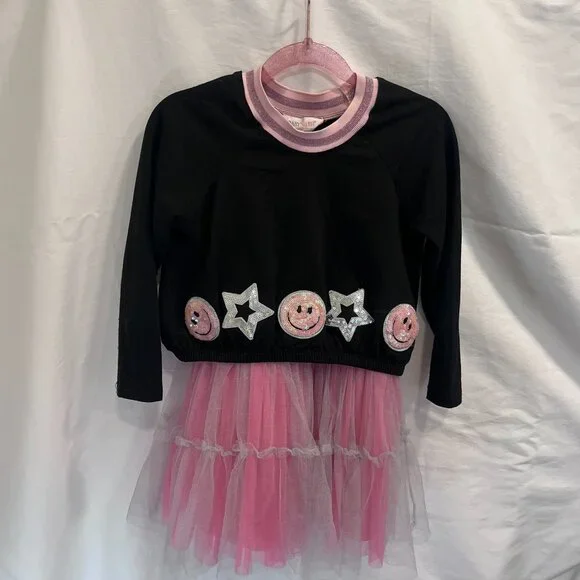 Baby Sara Girls Tulle Tutu Dress Bundle – Nordstrom Brand – Size 5 Black & Pink - Picture 2 of 5